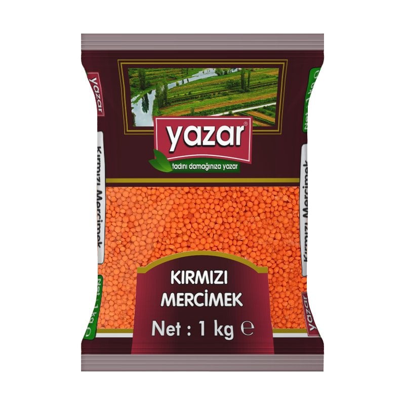 Yazar Kırmızı Mercimek 1 Kg. x 6 Adet